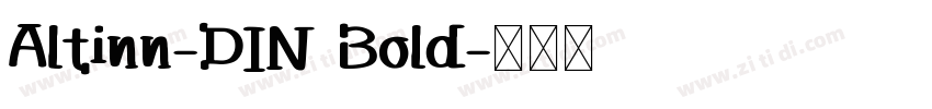 Altinn-DIN Bold字体转换